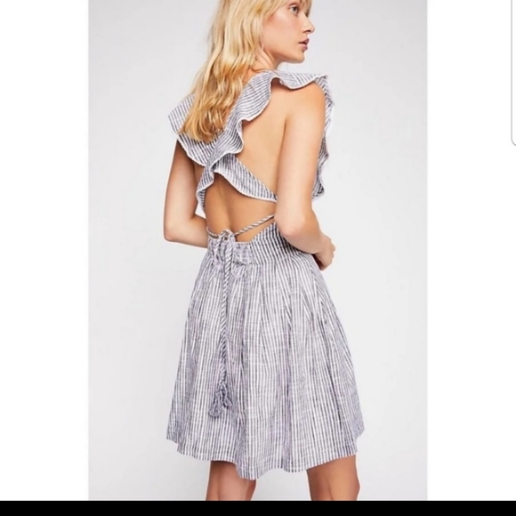 Free people seersucker mini dress - Picture 2 of 6